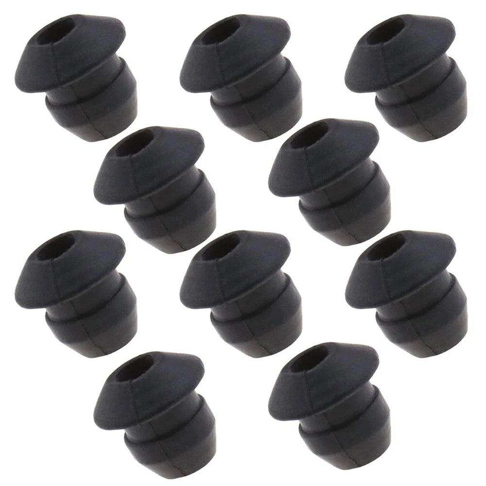 10X Fuel Tank Hose Grommets for Lawn Mowers (Rubber)