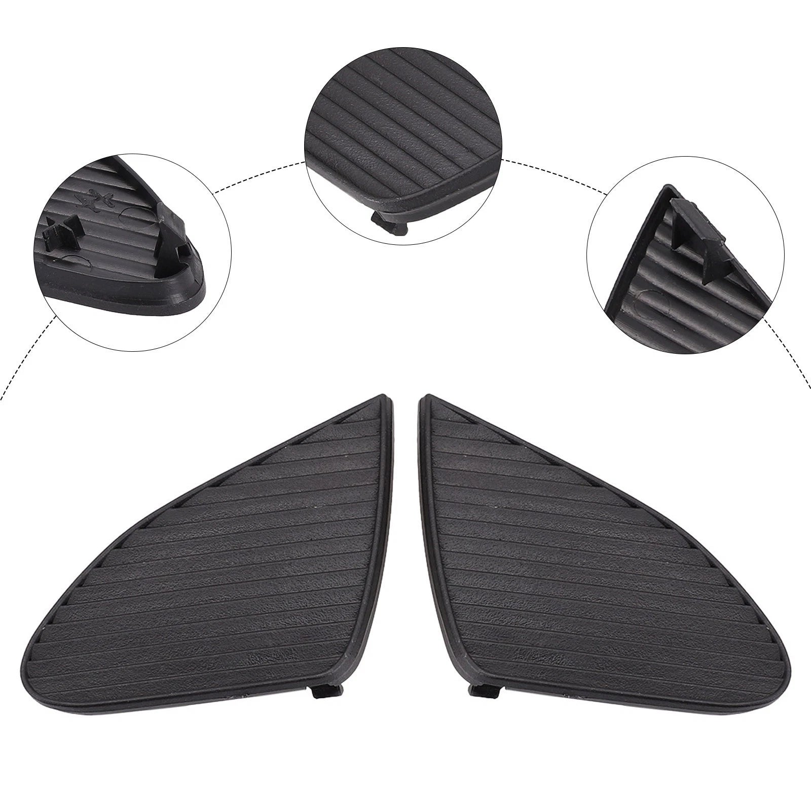 Fog Light Covers for - Left & Right Trim, Black