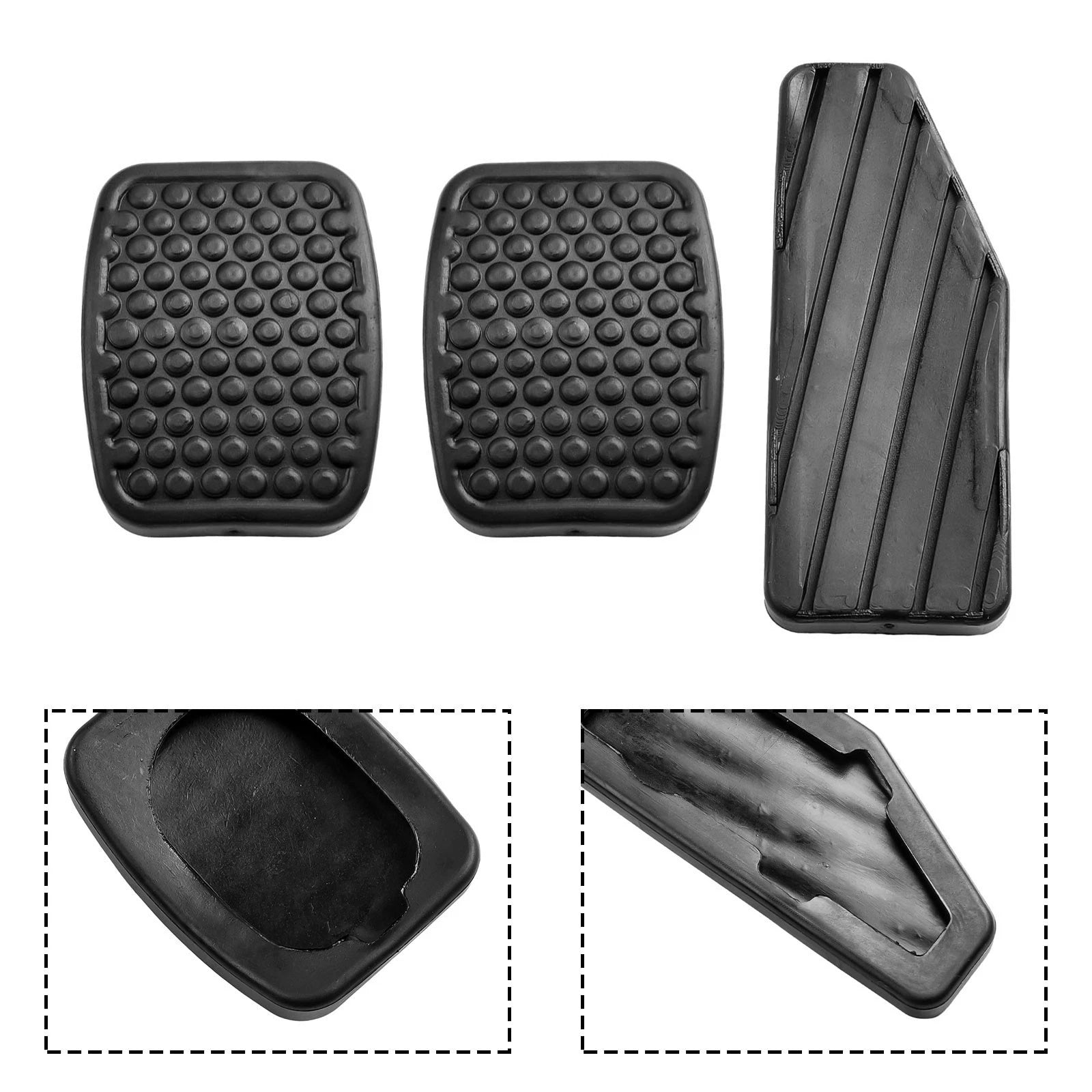 3PCS Accelerator Brake Clutch Pedal Pad Covers for