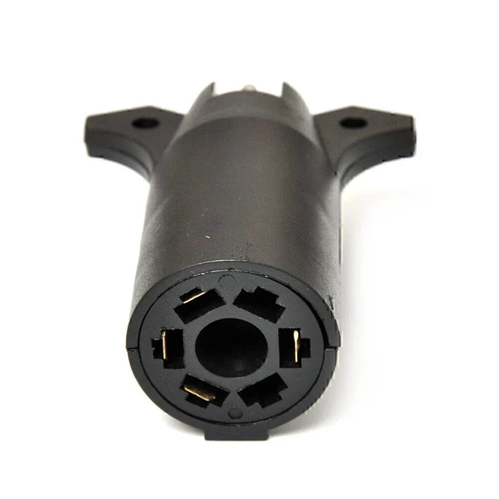7 Way Round to 4 Pin Flat Trailer Light Adapter Plug Connector for RV