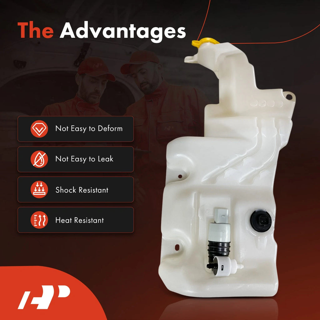 Windshield Washer Reservoir with Cap, Pump & Sensor for Jeep Cherokee