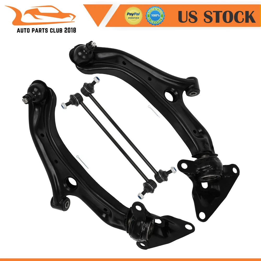 Set of 4 Front Lower Control Arms and Ball Joints for Honda Fit (2009–2014)