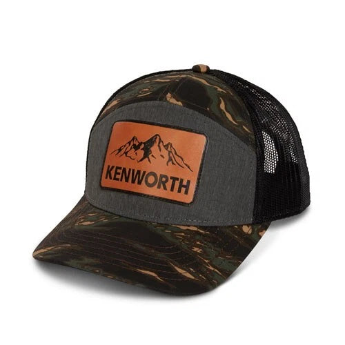 Wildness Camo Black Mesh Snapback Trucker Cap for Kenworth Trucks