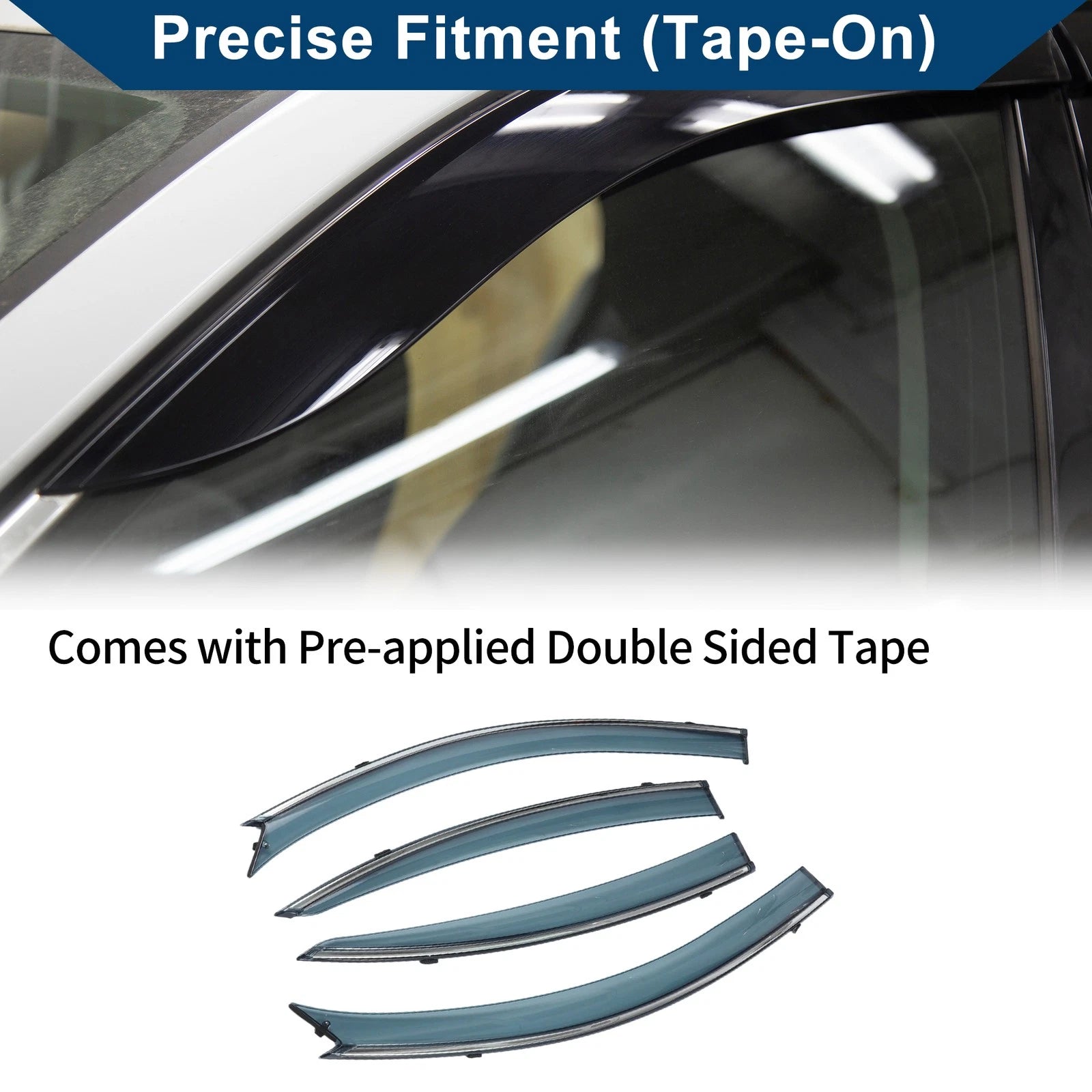 Set of 4 Window Deflectors for Mazda 3 Sedan (2004–2009)