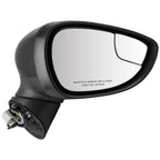 Passenger Side Mirror for Ford Fiesta (2014–2016) Power Signal Lamp Blind Spot