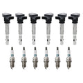Set of 6 Ignition Coils & Denso Iridium TT Spark Plugs for Audi Q5 (2009)