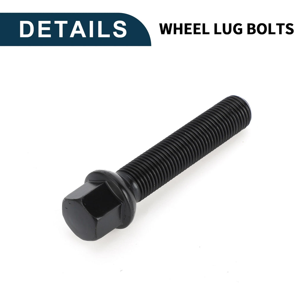 10 Pcs M14x1.5mm Ball Seat Wheel Lug Bolt 65mm Shank for Volkswagen Porsche