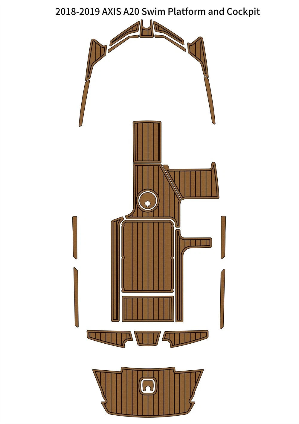 EVA Foam Teak Deck Floor Mat for AXIS A20 (2018–2019)