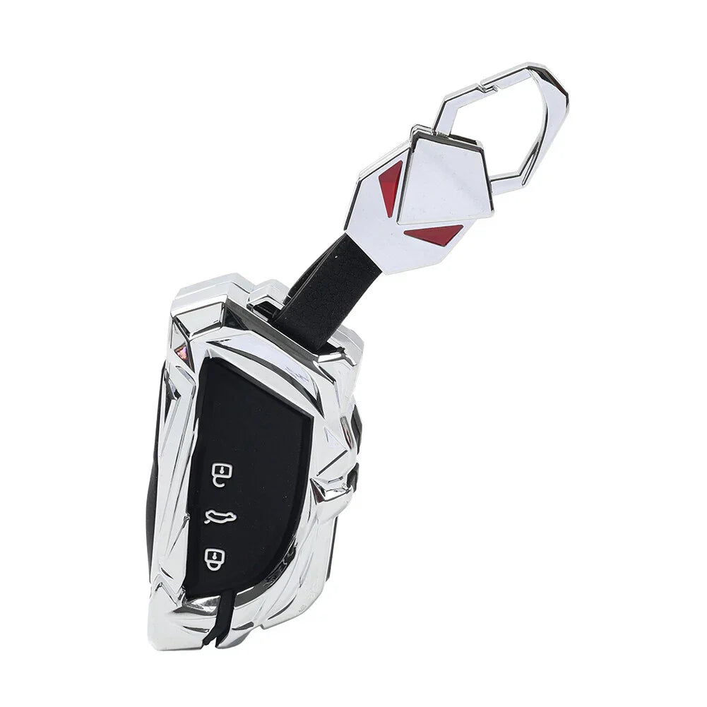 1x Silver 3 Button Key Shell Cover for VW Passat Variant (2024-2025)