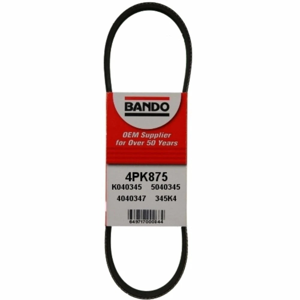 4PK875 Serpentine Belt for Toyota Honda Mazda Dodge Hyundai (1985–2010)