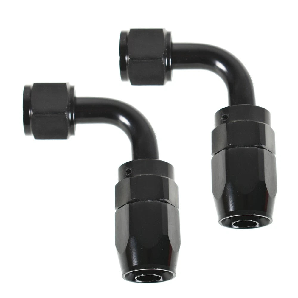 2X 90° Degree Swivel Hose End Fitting Adaptor for Fuel Oil AN8