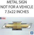 Metal Sign Gold Chevrolet Bowtie Logo Emblem Licensed for Chevrolet (1950–2026)