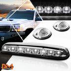 3Pcs Cab Roof Running Light Chrome Housing White LED for Silverado/Sierra (2002–2007)