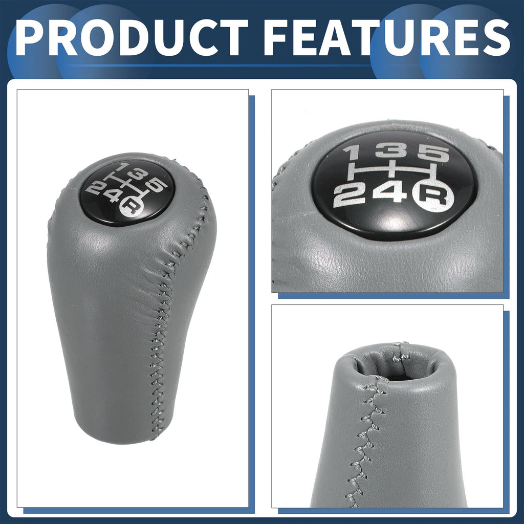 5 Speed Manual Gear Shifter Knob for Toyota 4Runner (1993–2001) Faux Leather Gray