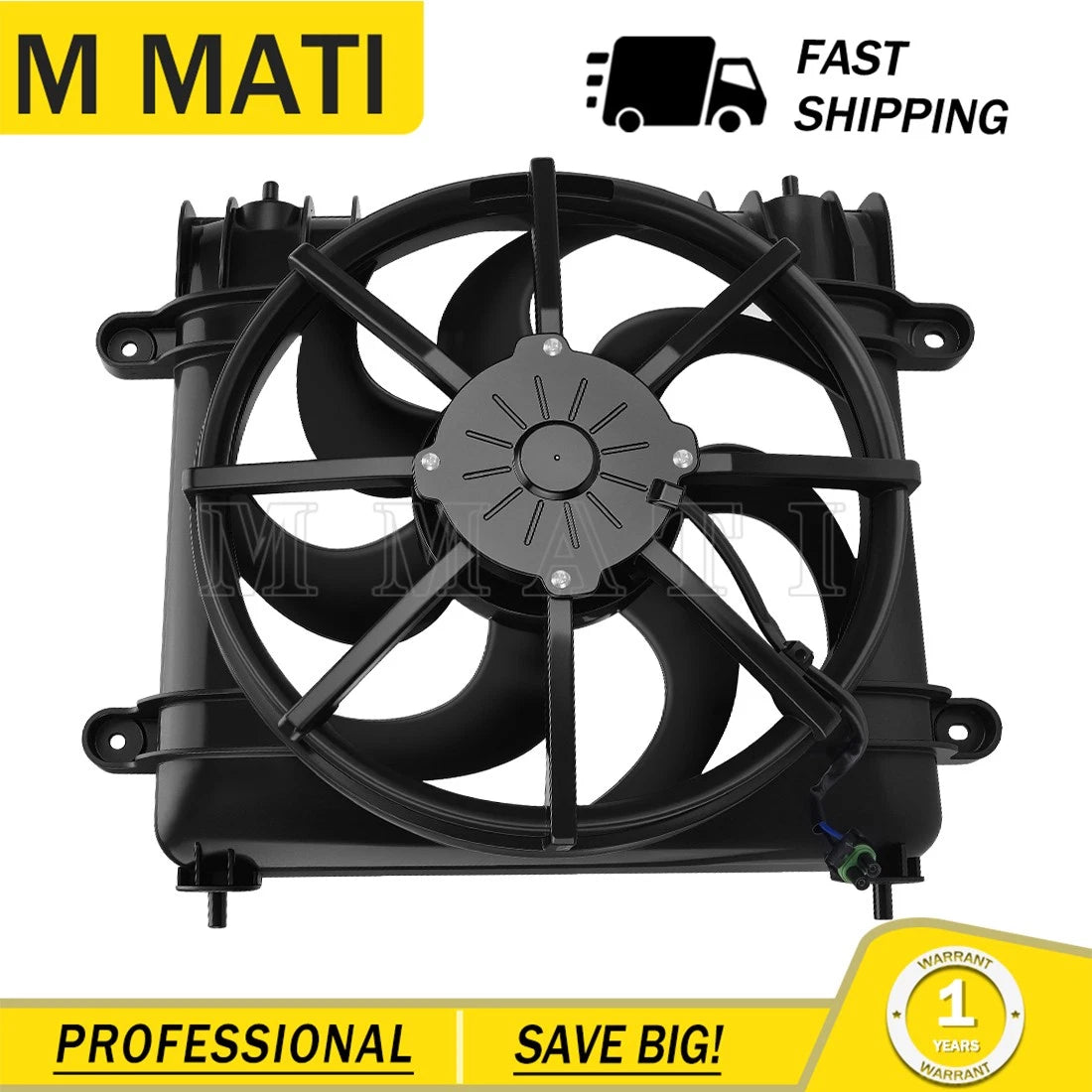 Cooling Radiator Fan Assembly 2411816 for Polaris Ranger XP 900/1000 (2013–2021)