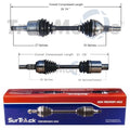 Set of 2 Front CV Axle Shafts for Chevy Equinox Pontiac Torrent (2005–2009)
