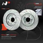 Front Drilled Brake Rotors & Ceramic Pads for Hyundai Tucson Elantra (2015–2023)