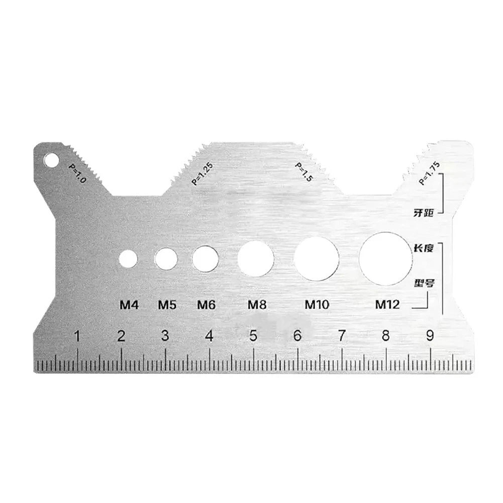 Screw Measuring Ruler Tool for Accurate Measurement (Metal Alloy)