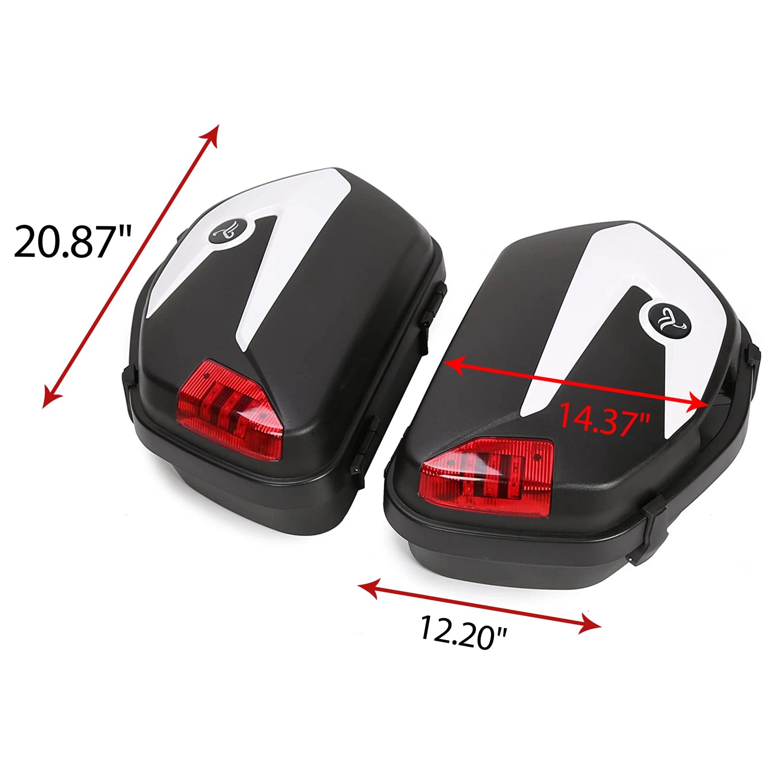 Detachable Hard Saddlebags for Suzuki Honda Cruisers (Universal)