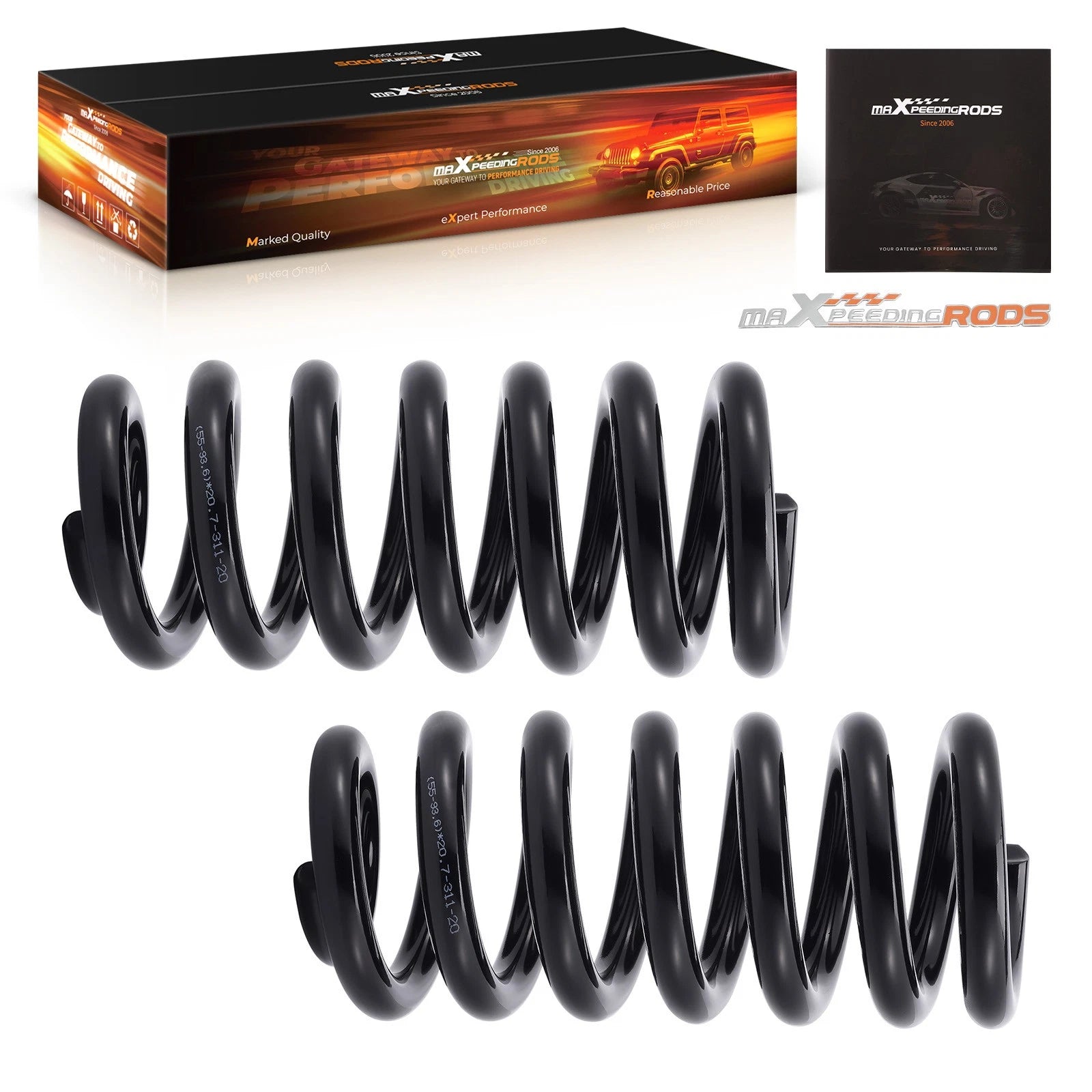 2X Front 2" Drop Lowered Coil Springs for Chevrolet C10 GMC C15 (1963–1987)