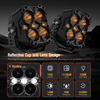 2X 6'' LED Pod Off Road Lights for SUV Truck (Universal Fit)