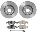Front Brake Kit Set of 4 Euro Ceramic Pads Disc Rotors for Audi A6 (2005–2011)