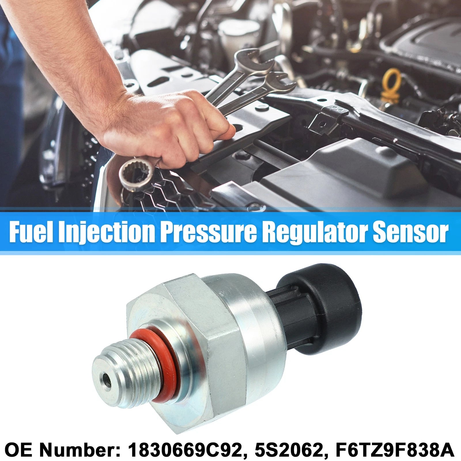 Fuel Injection Pressure Sensor F6TZ9F838A for Ford F-250 F-350 F-450 (1999–2003)