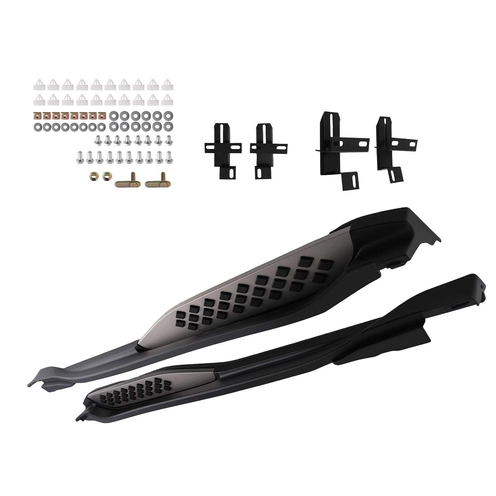 Set of 2 Anti-Slip Side Bars for Honda HR-V (2016–2021) Black Running Boards