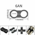 20FT Stainless Steel Braided Oil Fuel Hose Line AN6 Fitting for Universal