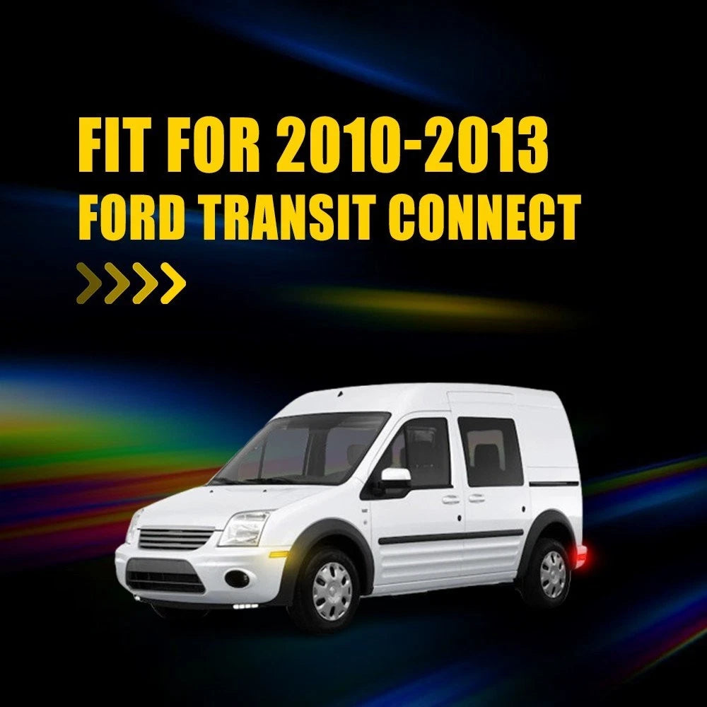 Smoke Lens Red LED Rear Side Marker Lights for Ford Transit Connect (2010–2013)