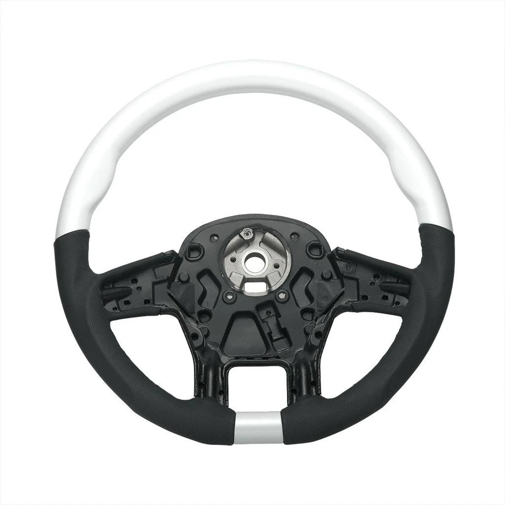 Steering Wheel Cover Leather White Grip for Kenworth T680 (2013–2021)