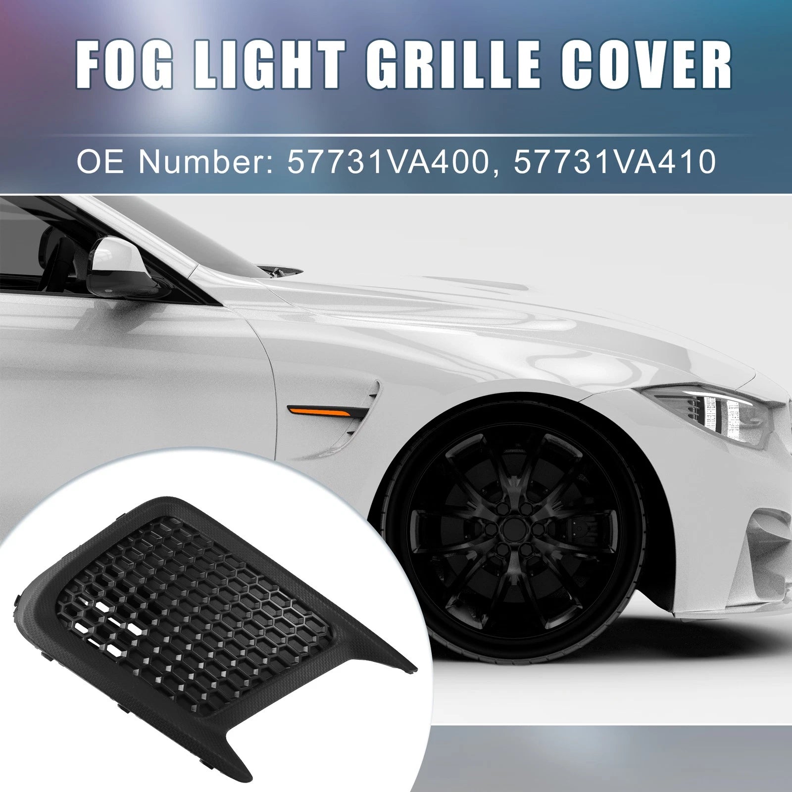 Set of 2 Fog Light Grille Covers for Subaru WRX (57731VA400, 57731VA410)