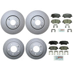 Front Rear Brake Kit Disc Rotors & Ceramic Pads for Kia Forte5 (2014–2020)