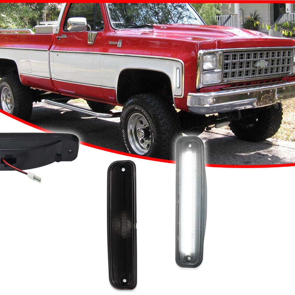 Smoked LED Side Marker Lights for GMC Chevy Pickup Blazer Suburban Jimmy (1973–1980)