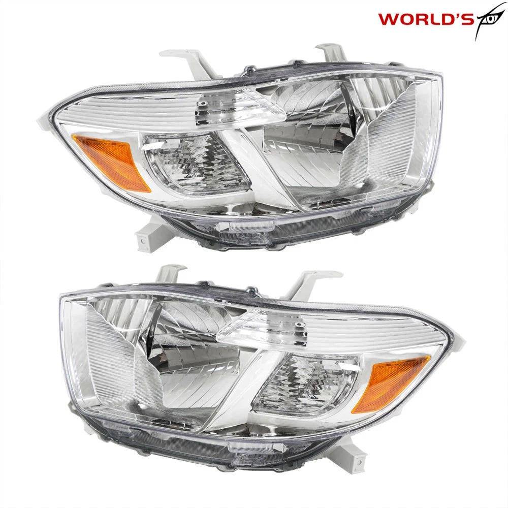 Halogen Chrome Housing Headlight for Toyota Highlander (2008–2010)