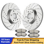 Front Drilled Brake Discs Rotors with Ceramic Pads for Infiniti G37 (2008–2013)