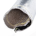 4PCS 3Ft Metallic Heat Shield Sleeve for Wire Hose Cover Wrap Loom (-)