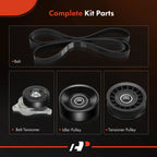 Set of 4 Serpentine Belt Drive Components for Ford Explorer (1996–2001)