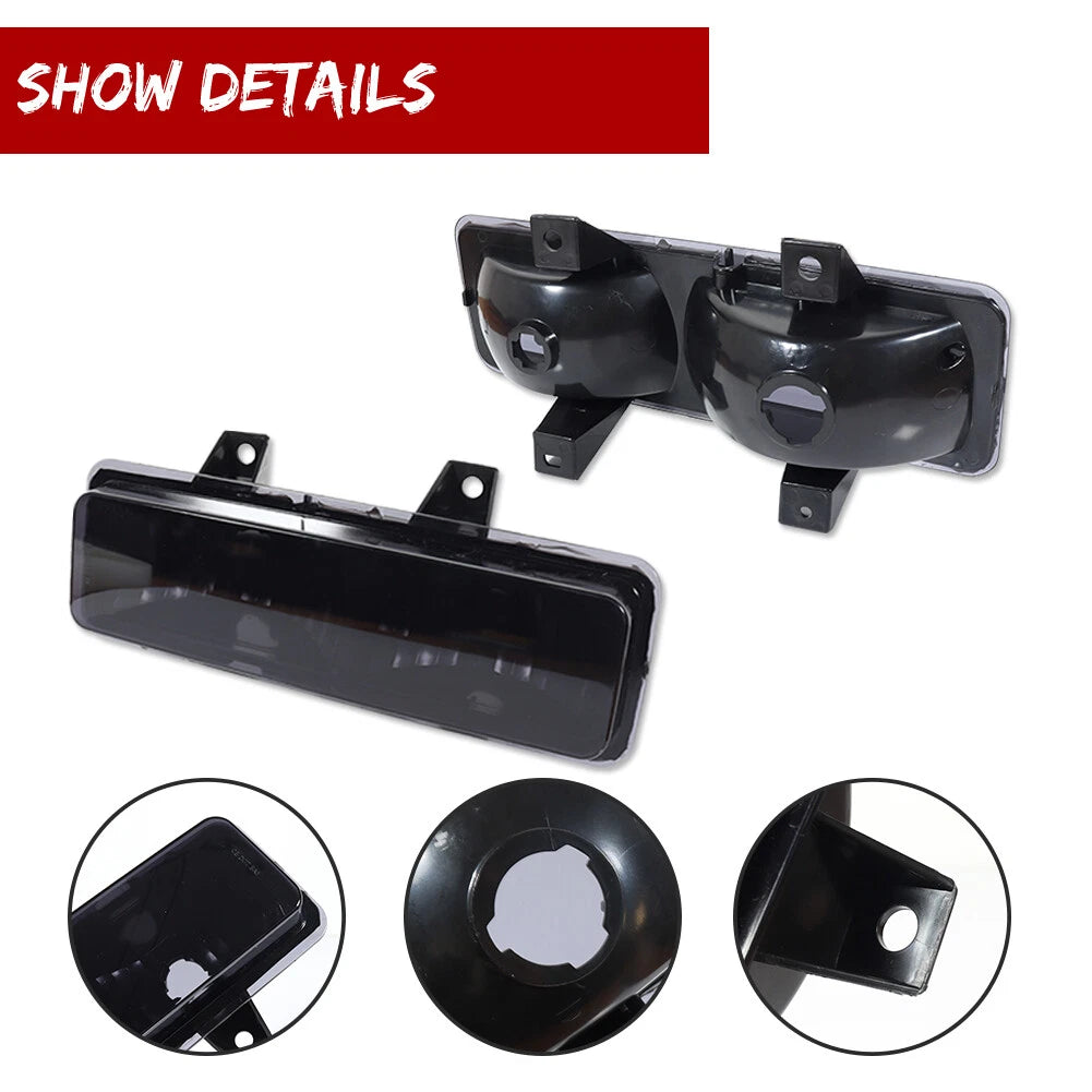 Smoked Lens Front Signal Corner Park Lights for Chevy GMC Van Jimmy Pickup
