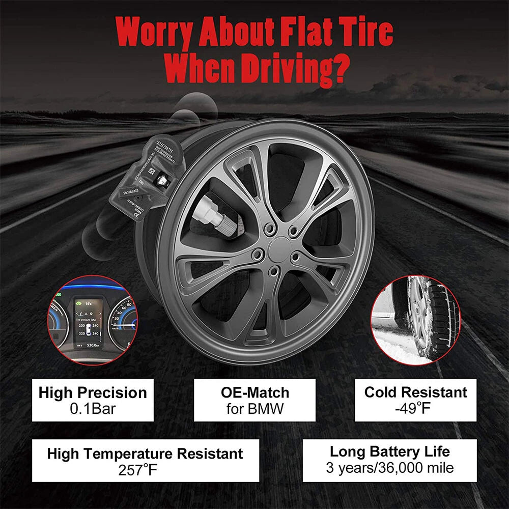 Set of 4 TPMS Sensors for BMW