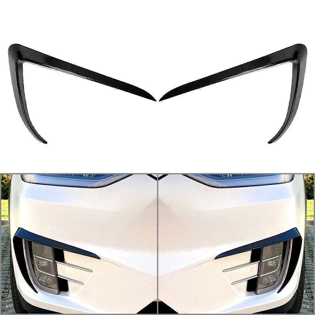 Carbon Fiber Front Fog Light Eyebrow Covers for Tesla Model X (2015-2020)
