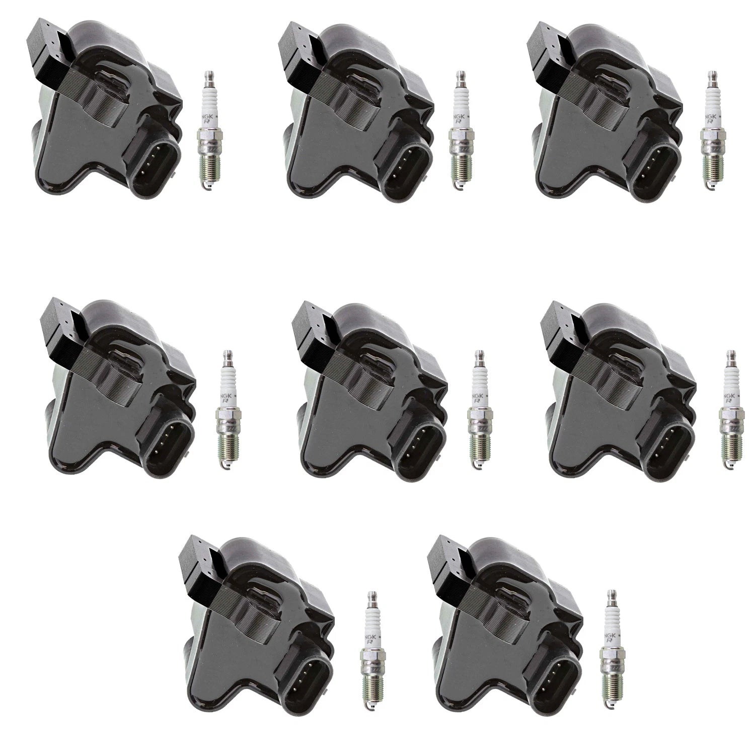 Set of 8 Ignition Coils & NGK Spark Plugs for Escalade Tahoe Yukon (2002–2020)