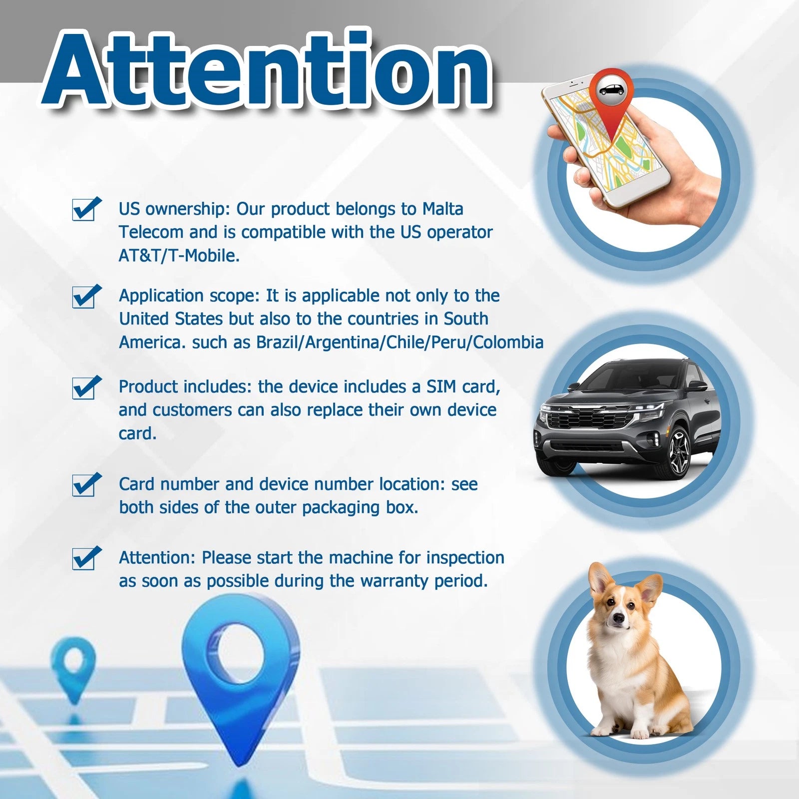 GPS Magnetic Car Tracking Device for All Vehicles (20000mAH, 4G, Waterproof)