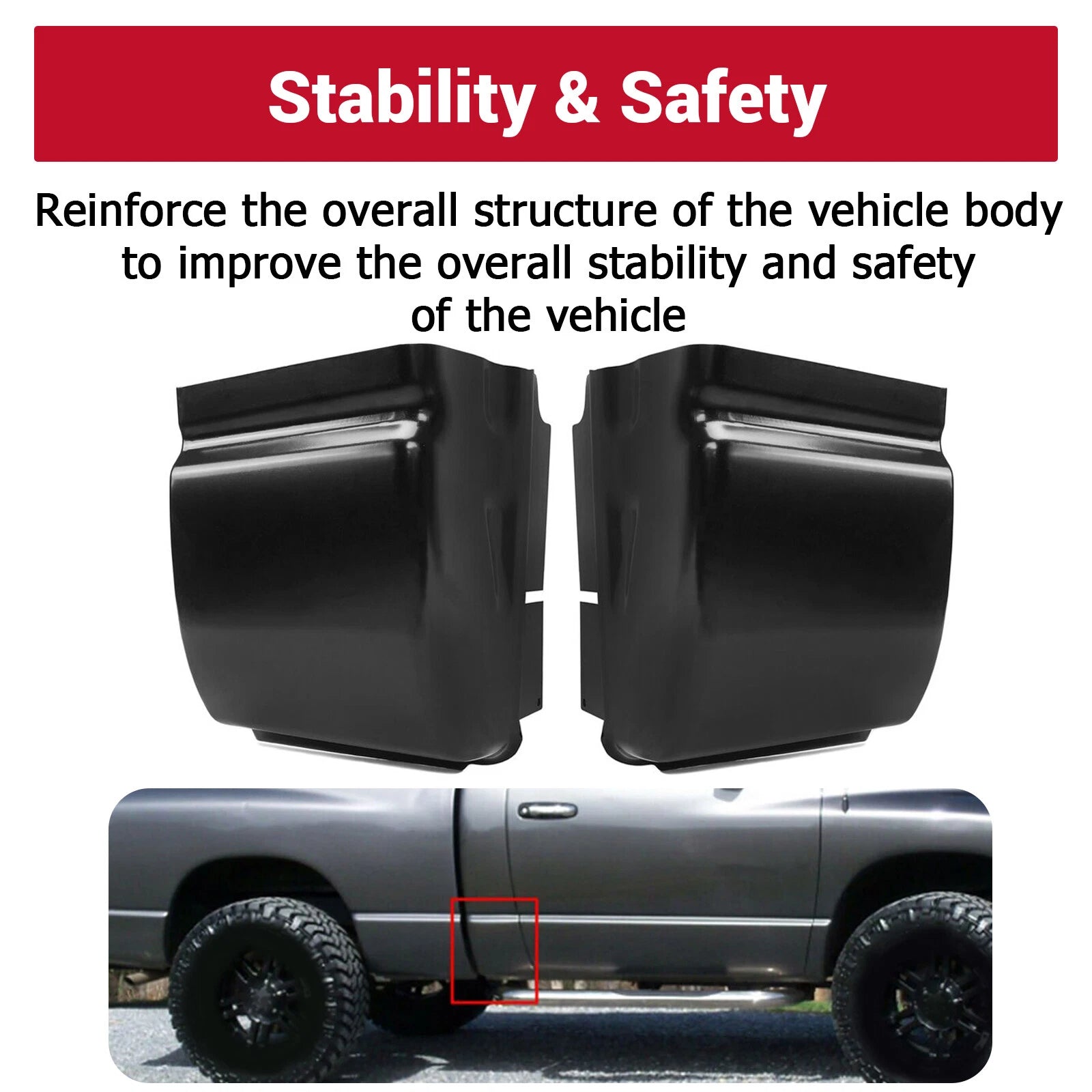 Corner Rocker Panel Kit for Dodge Ram 1500 2500 3500 (2002-2009)