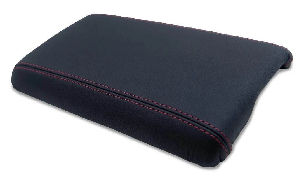 Leather Center Console Armrest Cover for Nissan 300ZX (1990–1996) Red Stitch