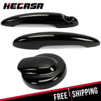 Gloss Black Petrol Gas Cap & Door Handle Covers for MINI R55 R56 (2007–2013)