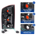 Tail Lights Brake Lamps Kit with Bulbs for Dodge Ram 1500 2500 3500 (2002–2006)