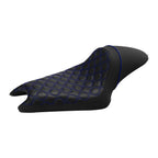 Black Blue Driver & Passenger Seat for Harley Sportster 883 1200 (2004–2022)