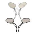 Set of 2 Black/Chrome 8mm Rearview Mirrors for Harley Fat Bob Softail Deluxe (2008–2016)