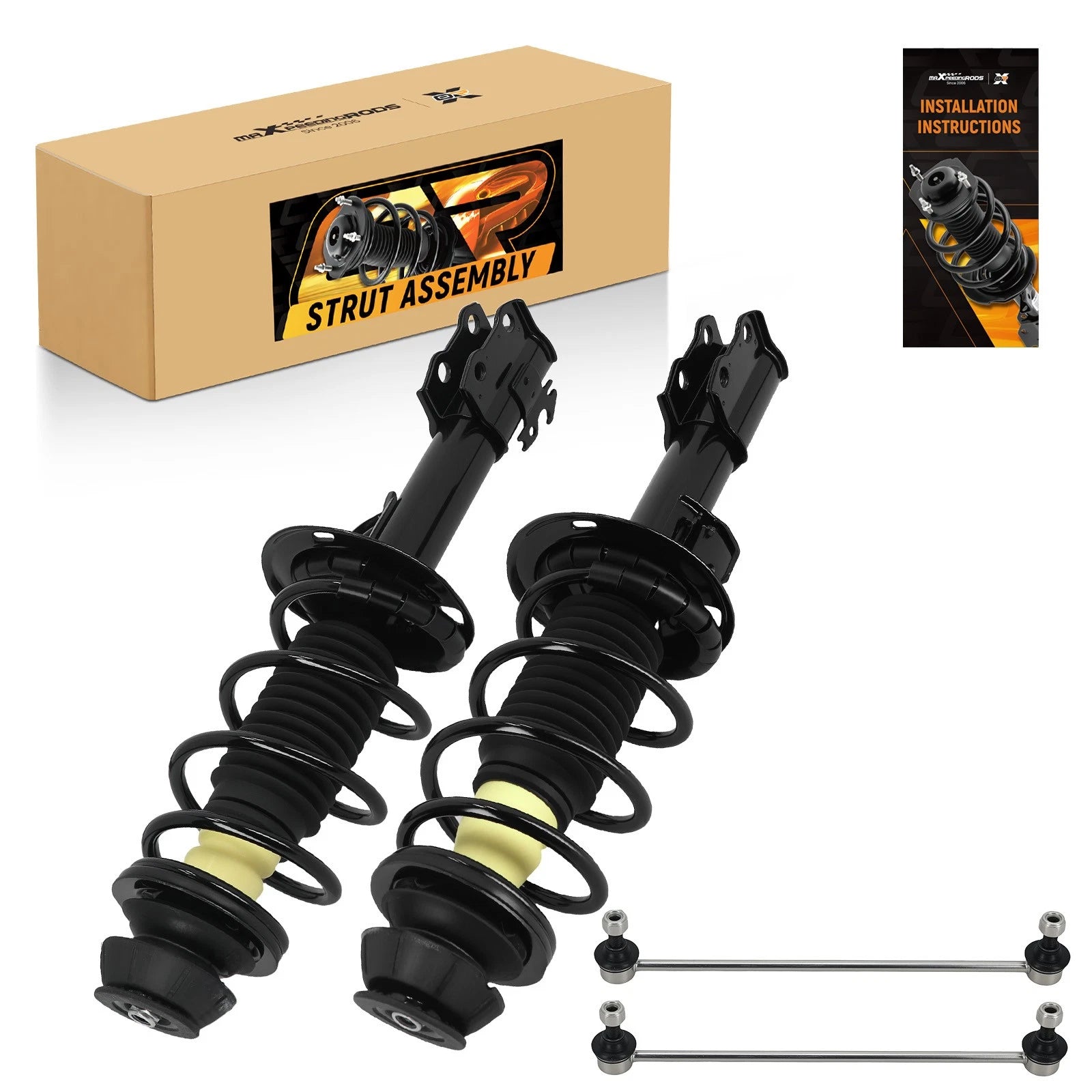 Front Struts Spring Assembly Sway Bars Kit for Toyota Yaris Sedan (2006–2011)